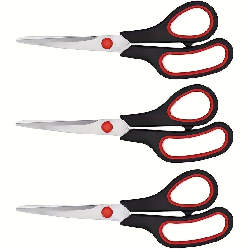 3pcs Stainless Steel Scissors Set | Multipurpose Office and Household Cutting Tool