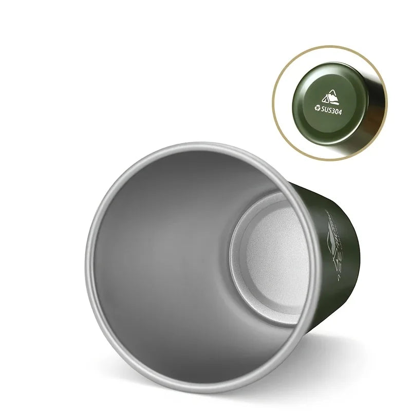 350ml Stainless Steel Beer Mug | Collapsible Outdoor Camping Cup