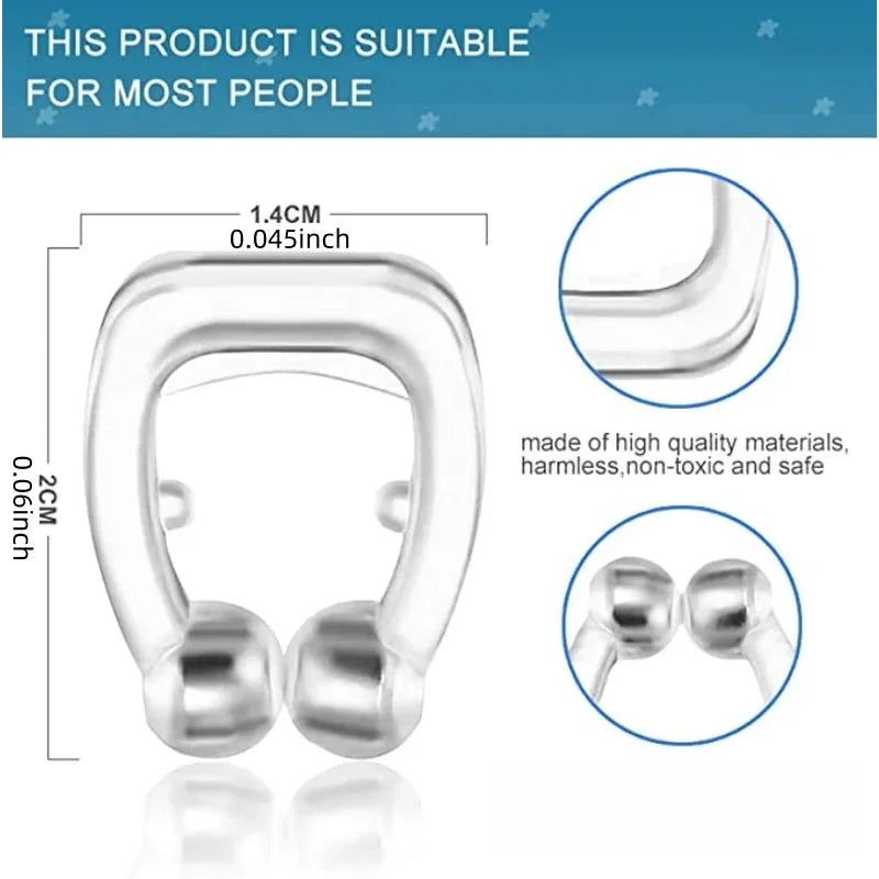 Portable Anti-Snore Nose Clips 6 Pack | Physical Nasal Dilator for Better Sleep
