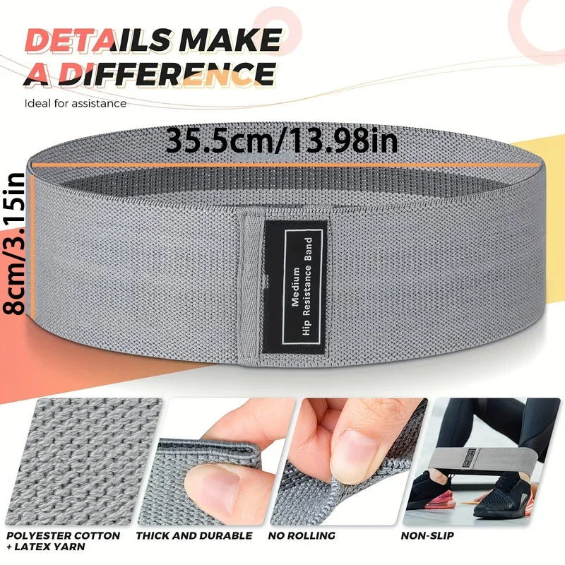 Crochet Gradient Color Resistance Band | Single Training Ring for Deep Squat and Glutes