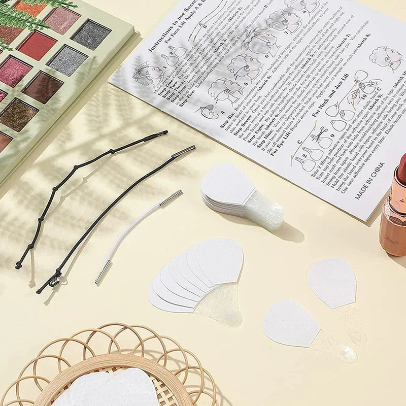 40Pcs Instant Invisible Face Lift Stickers | V Shape Tapes for Face, Neck, and Chin