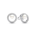 925 Silver Double Hoop Five-pointed Star Stud Earrings | Fine Jewelry Gift for Women