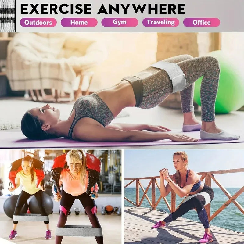 Crochet Gradient Color Resistance Band | Single Training Ring for Deep Squat and Glutes