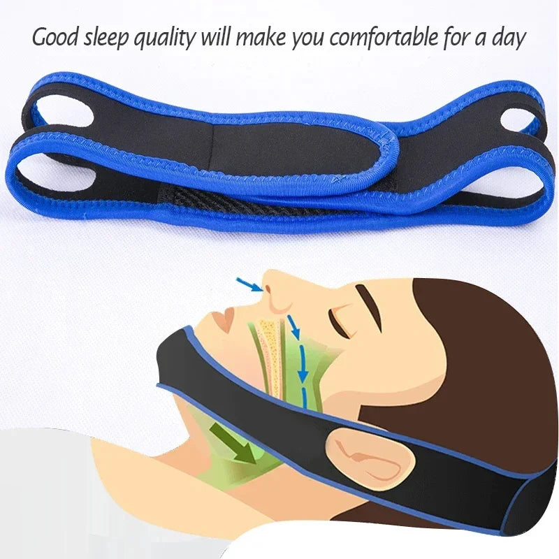 Adjustable Anti-Snoring Chin Support Belt | Facial Lifting and Stretching Belt