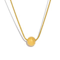 Minimalist Round Bead Necklace | Stainless Steel Handmade Chain for Women
