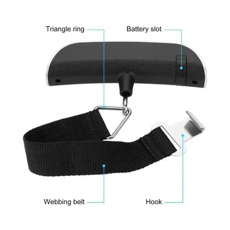 Portable Digital Luggage Scale 110lb/50kg | Travel Hanging Weight Scale