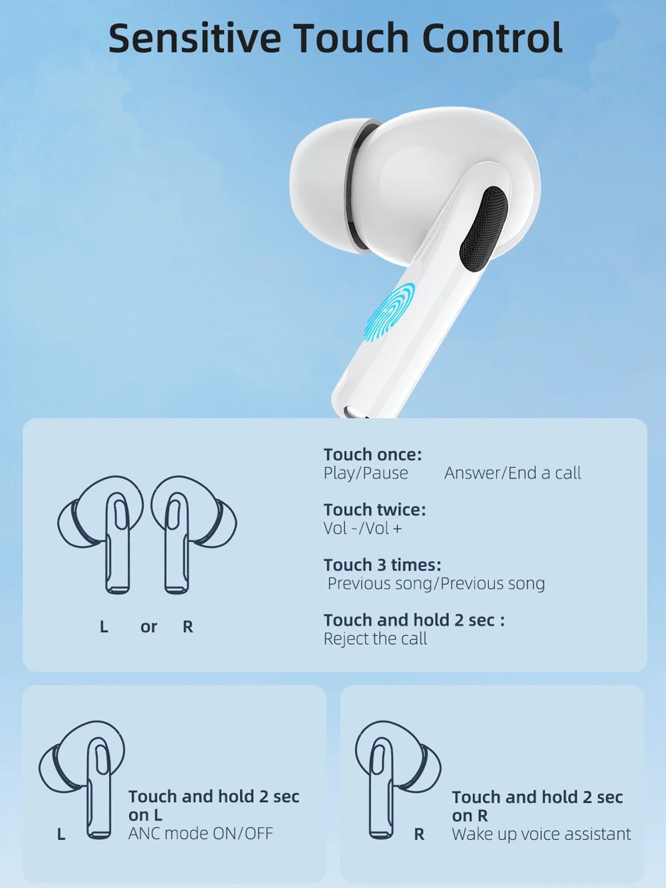 2026 Pro Wireless Bluetooth Headphones | Premium Sound with Mic and Charging Case