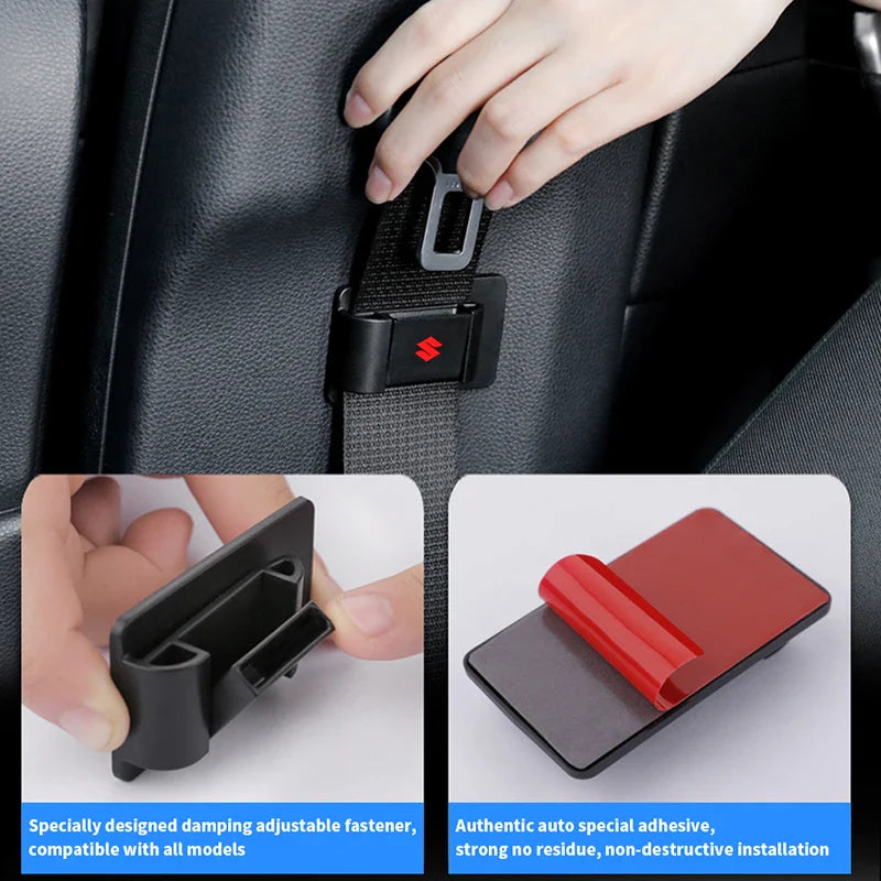 Car Seat Belt Stabilizer Clip | Anti-Rattle Seatbelt Holder for Suzuki Jimny Samurai Vitara Swift Baleno Ignis Splash Kaiser