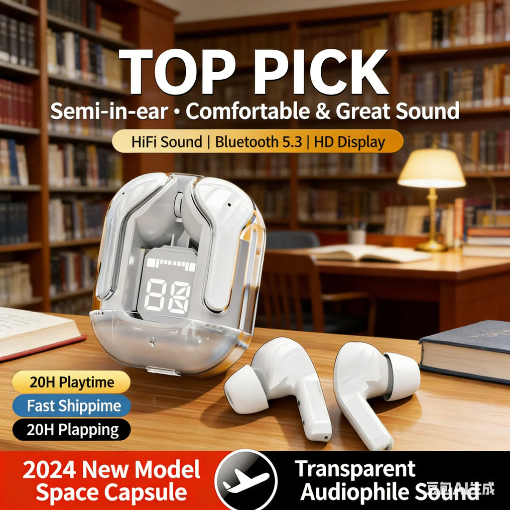 2026 TWS Wireless Earbuds Bluetooth 5.3 | HiFi Audio & ENC Noise Canceling