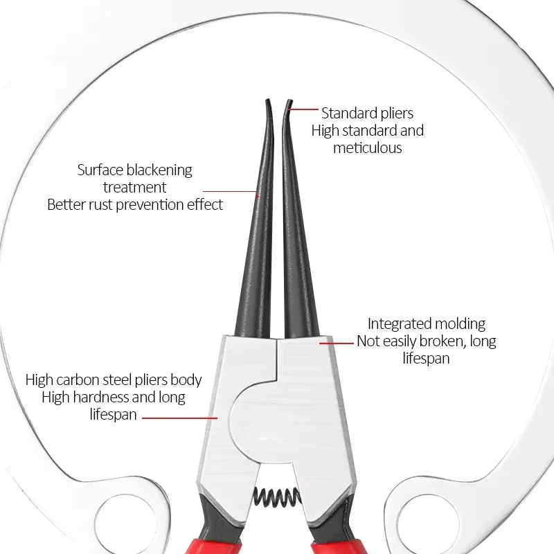 5-In Circlip Pliers | Dual-Purpose Retaining Ring Pliers for Internal and External Snap Rings