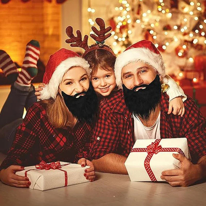 Fake Beard for Party, Halloween, and Christmas Costume | Realistic White and Black Beard