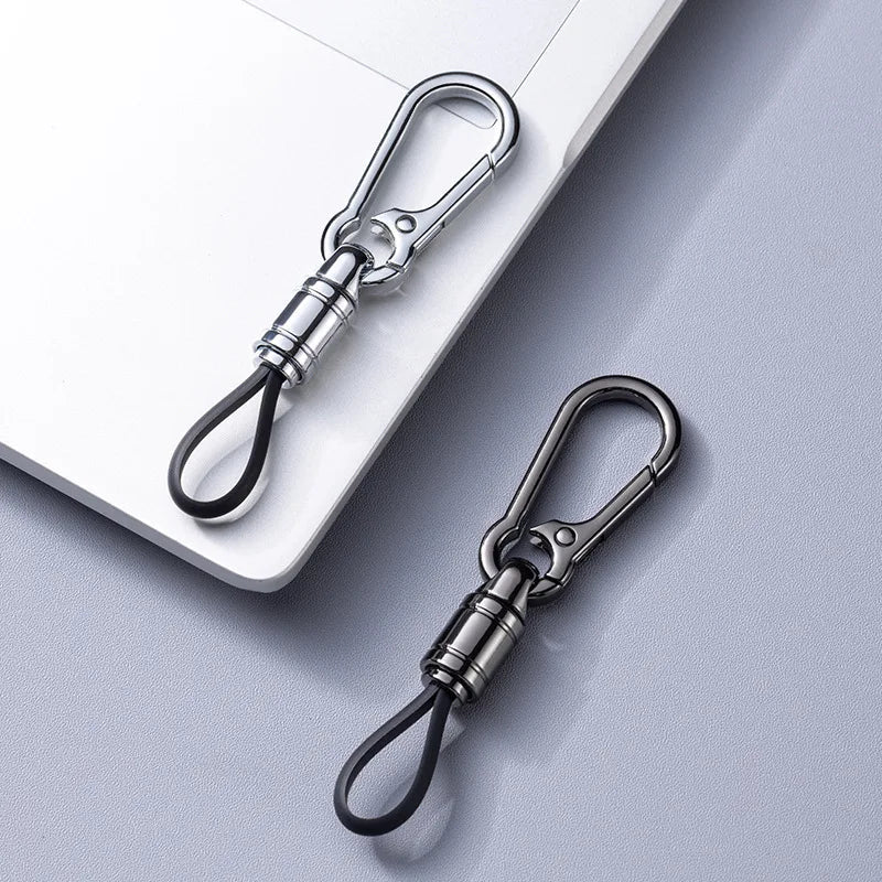 Metal Keychain for Men | Premium Anti-Lost Car Key Ring with Belt Clip