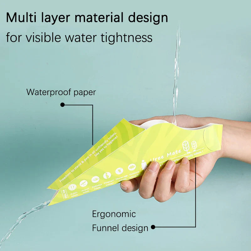 Disposable Female Urination Device | 10 Pack Portable Standing Pee Funnel for Travel Camping