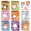 8 Pcs Cute Kitten Dress-Up Stickers | Cartoon Puzzle Toy and Waterproof Decals for Kids