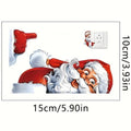 Santa Claus and Snowman Christmas Switch Sticker | Festive Self-Adhesive Wall Decal