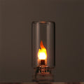 USB LED Flashing Candle Light | 5V Flame Night Light with Frosted Clear Glass and Touch Control