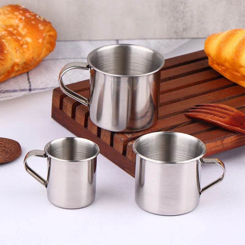 Stainless Steel Coffee Mug with Handle | Portable Travel Camping Cup
