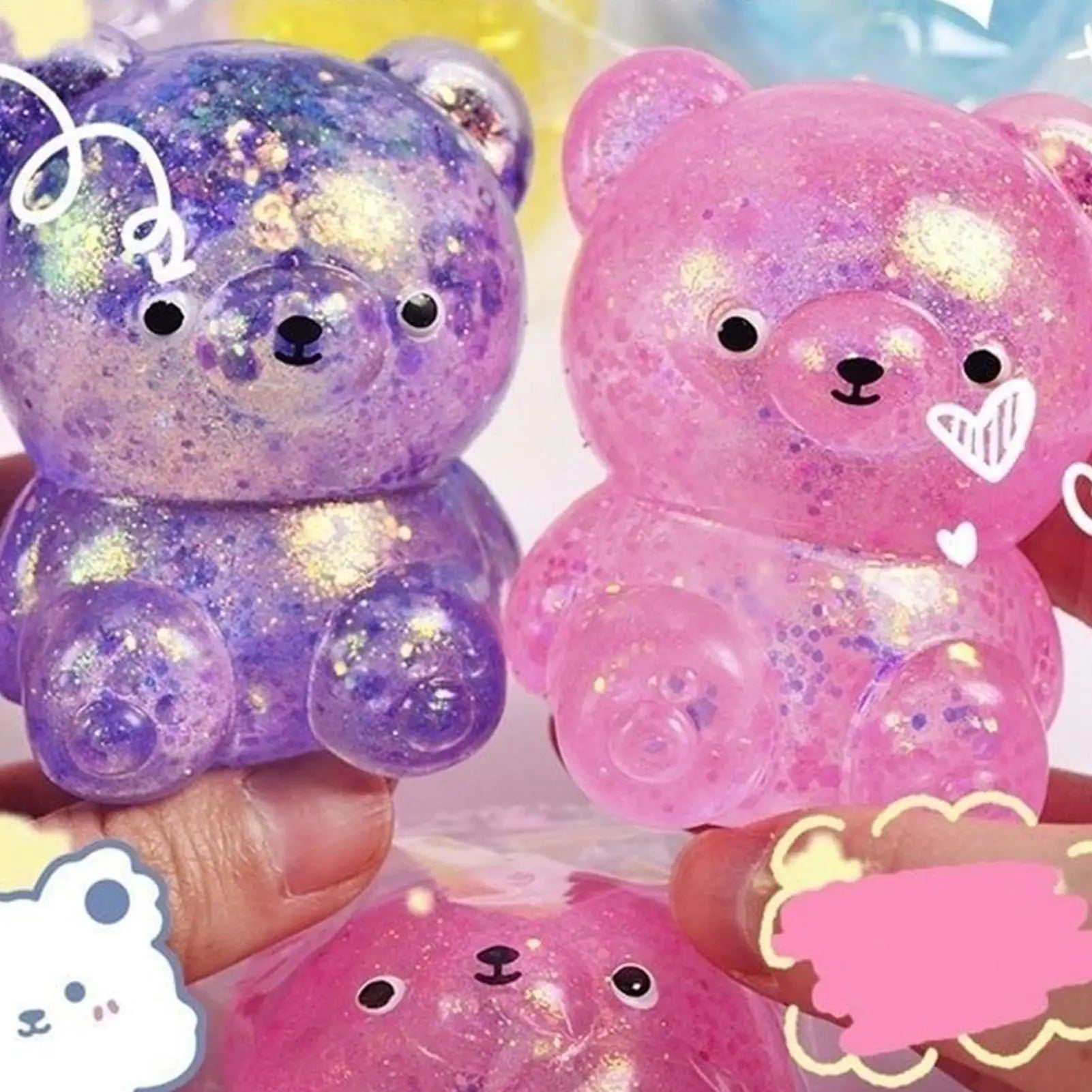 Slow Rising Fidget Bear Toy | Cute Squeeze Animal Stress Relief Gift