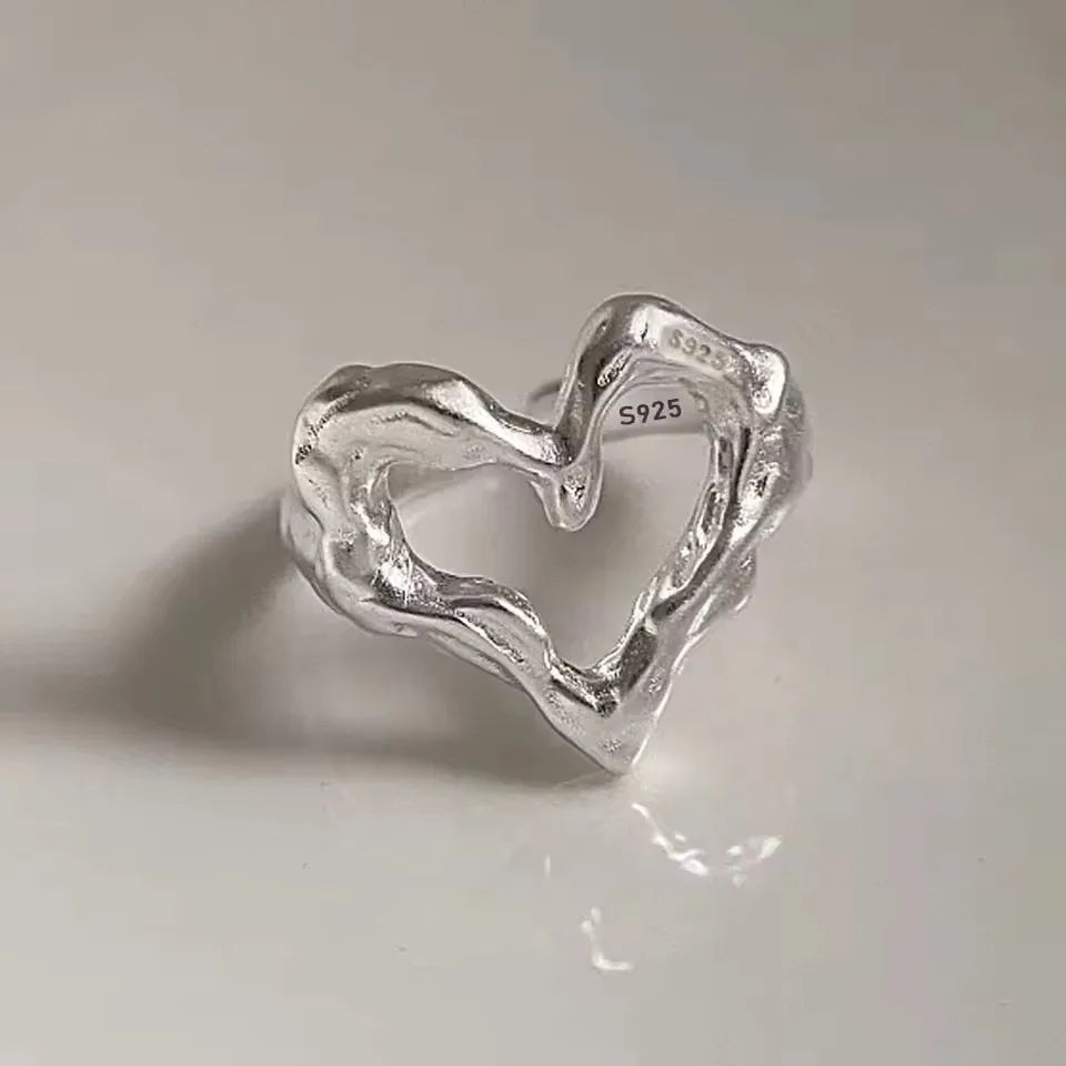 VENTFILLE 925 Sterling Silver Flower Ring | Hollow Out Retro Jewelry for Women