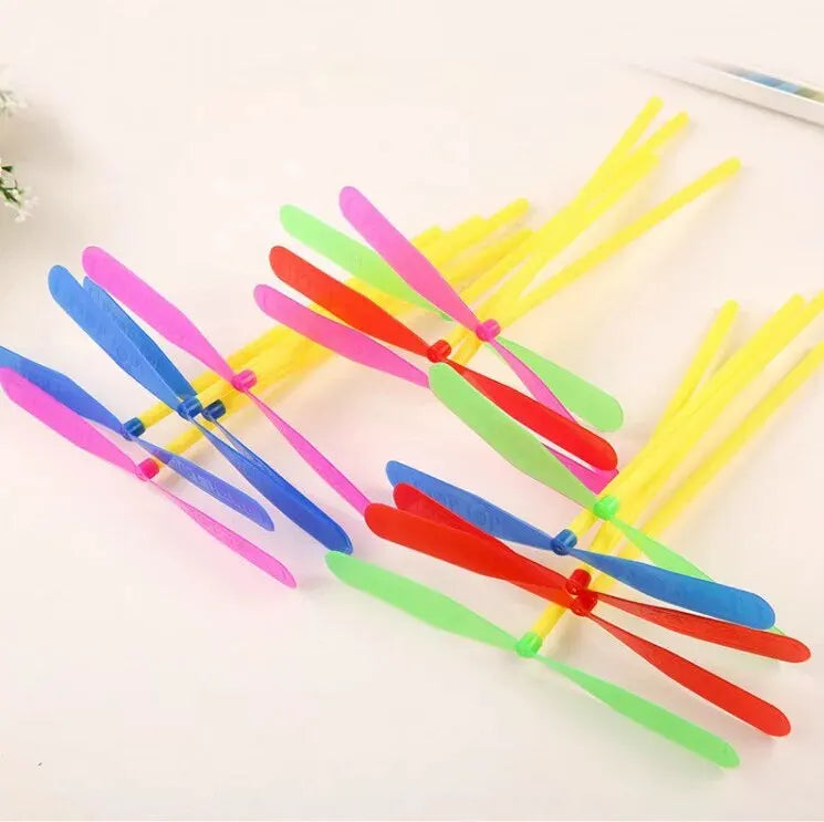 Plastic Bamboo Dragonfly Outdoor Toy | Flying Arrow Propeller Toy for Kids