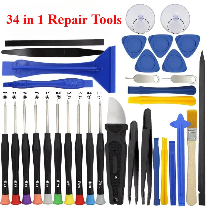 34 in 1 Precision Screwdriver Repair Tool Set | Mobile Phone Tablet Laptop Electronics Disassembly Kit