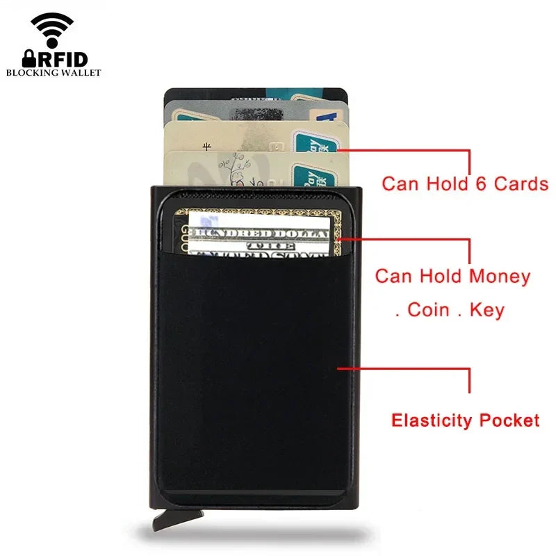 DIENQI Rfid Credit Card Holder | Smart Minimalist Aluminium Wallet