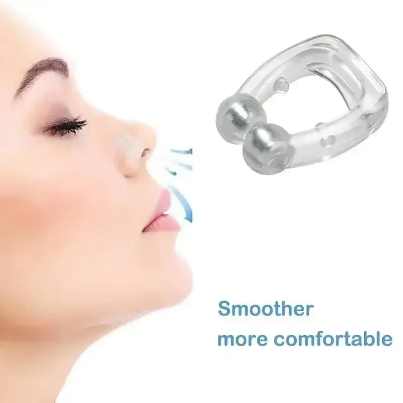 SilentSleep Anti Snoring Nose Clip | Magnetic Silicone Sleep Aid with Travel Case