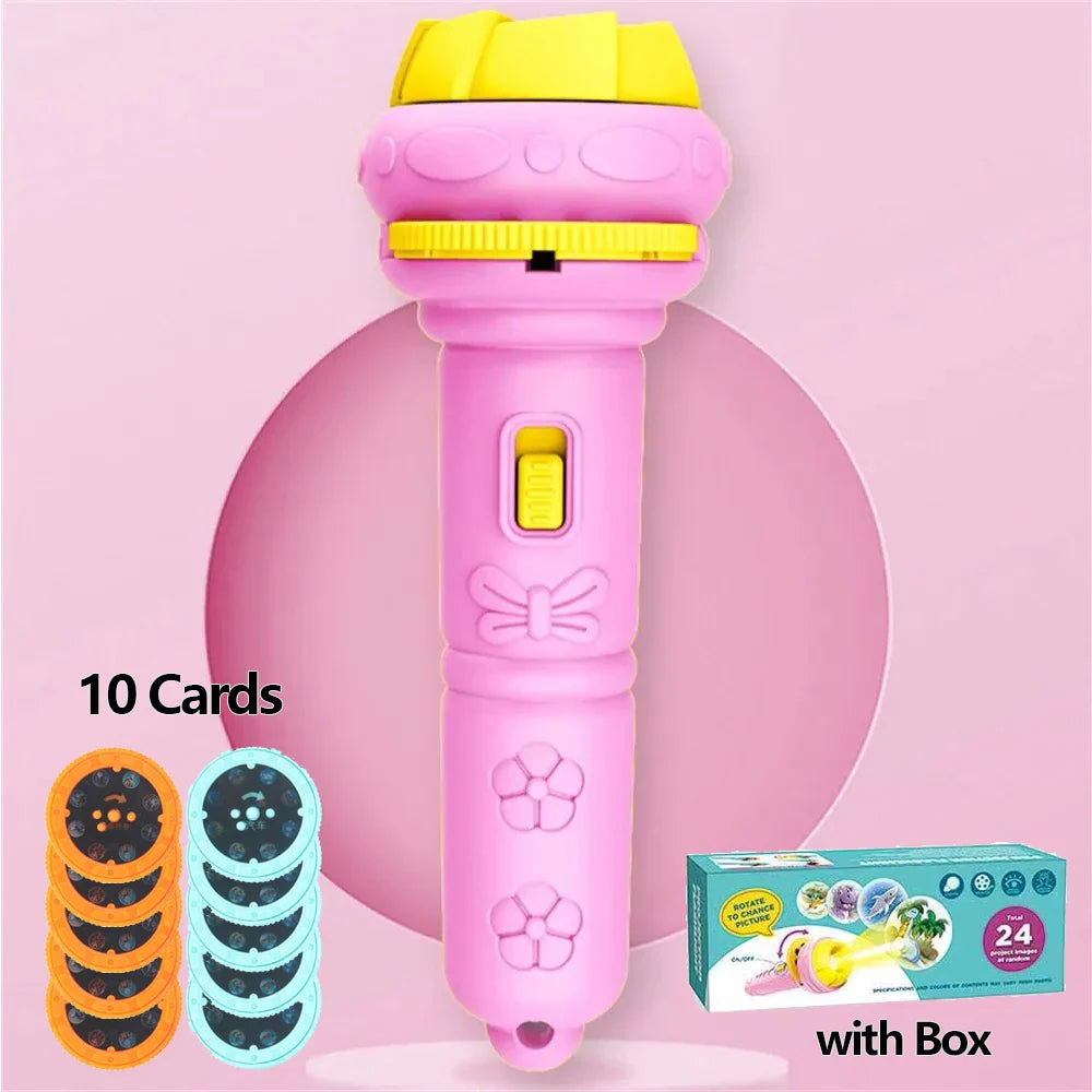 Cartoon Projection Flashlight | 80 Patterns Creative Children Toy Projector