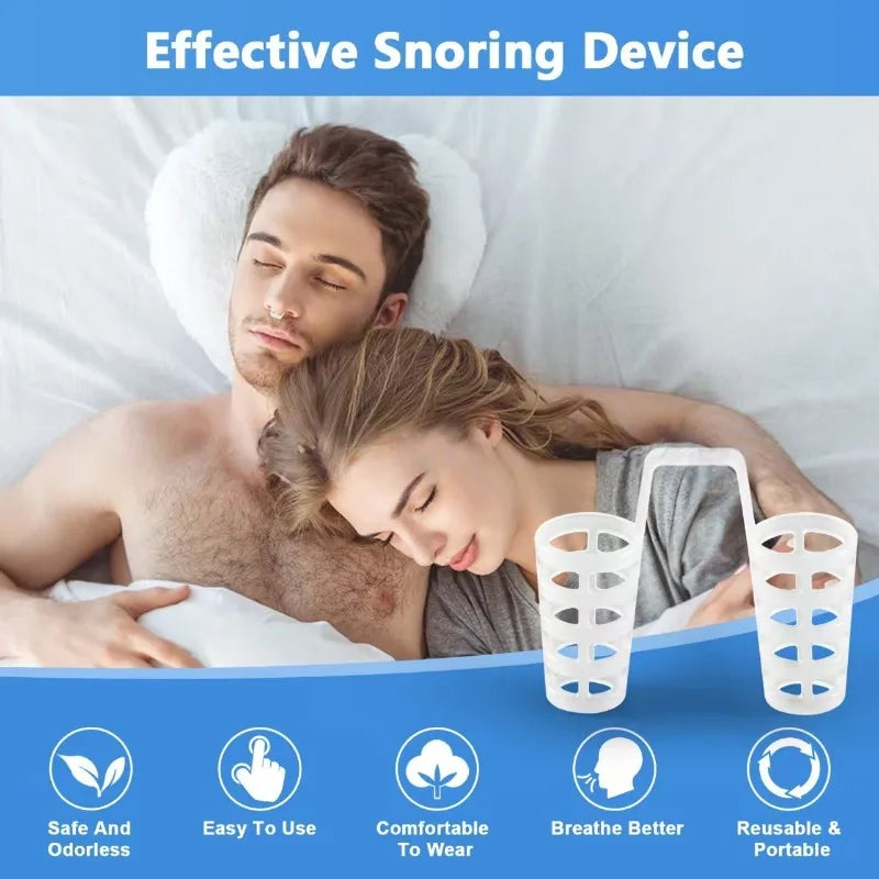 Mini Transparent Anti-Snoring Nose Clips | 24-Piece Set for Better Sleep