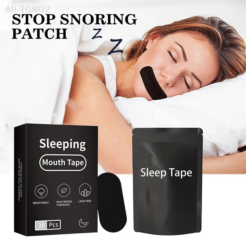 Snoring Relief Mouth Tape | 30 Hypoallergenic Strips for Better Sleep