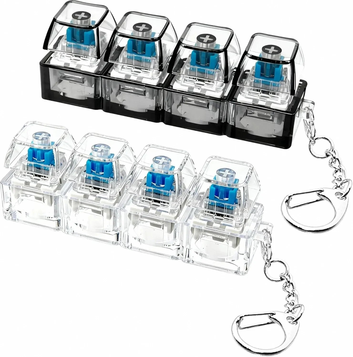 Clickable LED Keychain Fidget Toy | Light-Up Stress Relief Desk Accessory