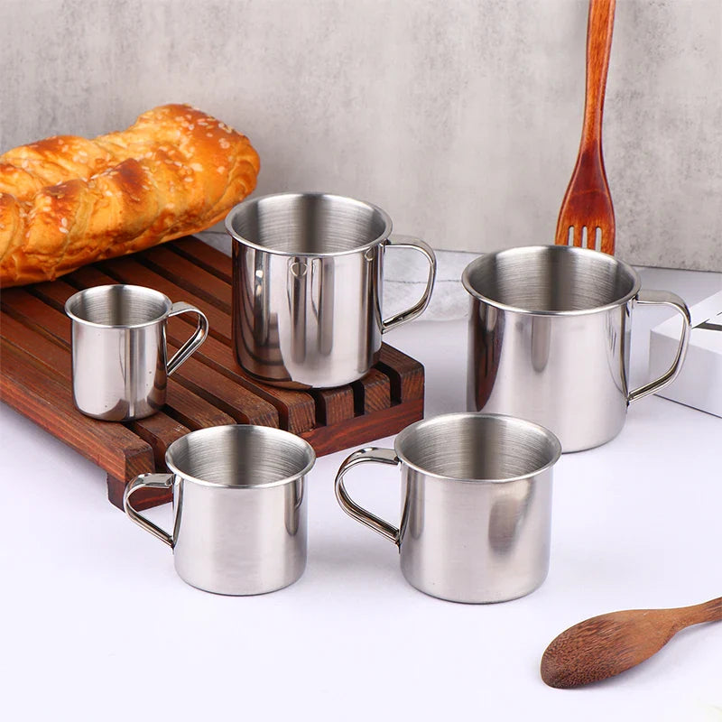 Stainless Steel Coffee Mug with Handle | Portable Travel Camping Cup