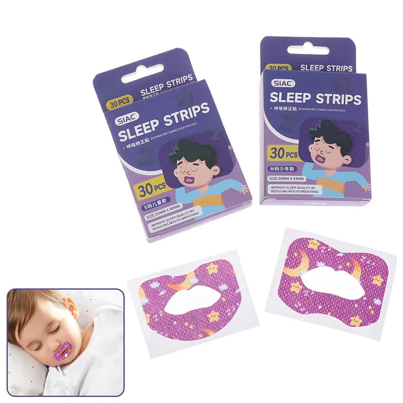 Children Anti-Snoring Mouth Breathing Correction Stickers | 30 Pack for Better Night Sleep