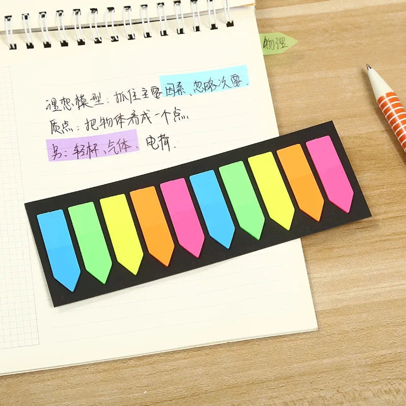200 Sheets Fluorescent Self Adhesive Memo Pads | Colorful Sticky Notes for Study and Office