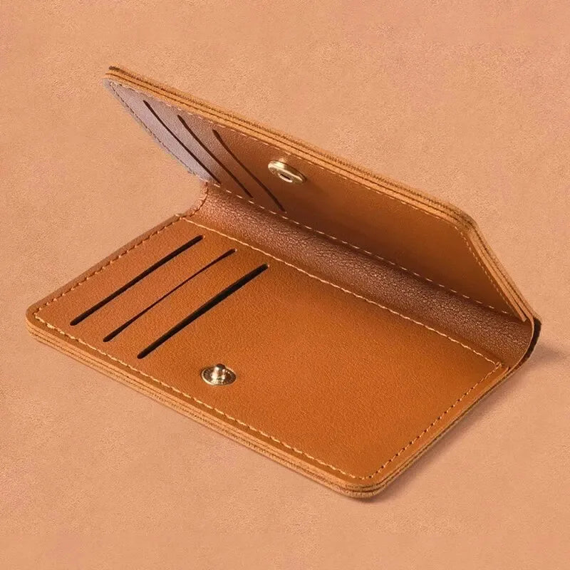 Ultra Slim PU Leather Wallet | Minimalist Credit Card Coin Purse for Women