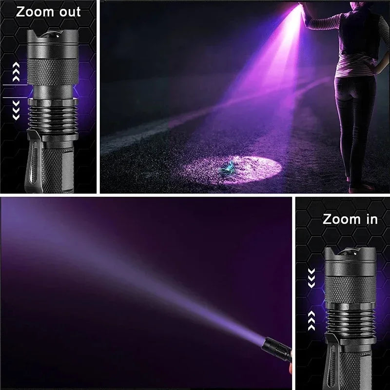 UV LED Flashlight 395nm | Ultraviolet Blacklight Detector for Pet Urine and Stains