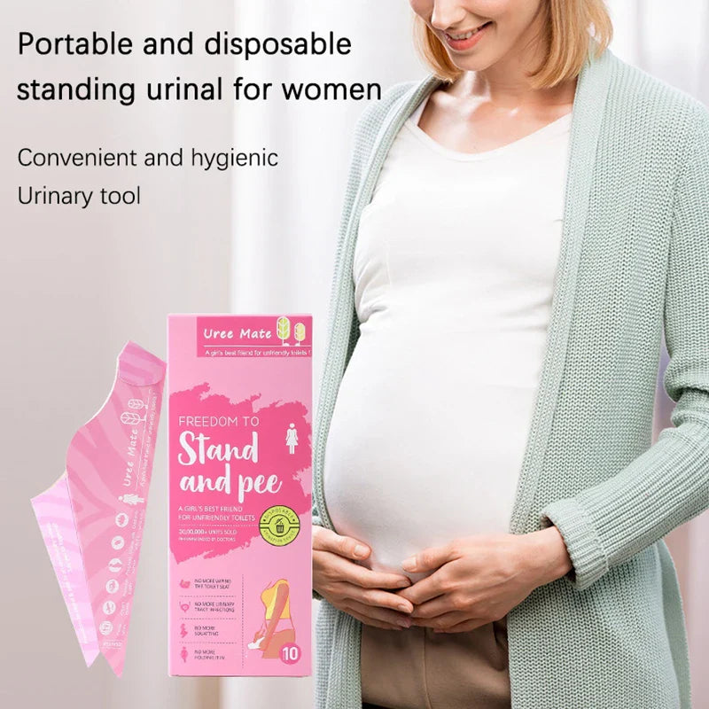 Disposable Female Urination Device | 10 Pack Portable Standing Pee Funnel for Travel Camping