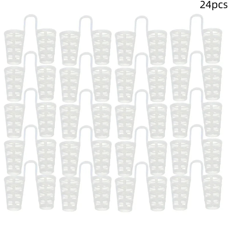Mini Transparent Anti-Snoring Nose Clips | 24-Piece Set for Better Sleep