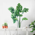Large Tropical Green Plant Leaves Wall Stickers | Home Room Decor Palm Decal