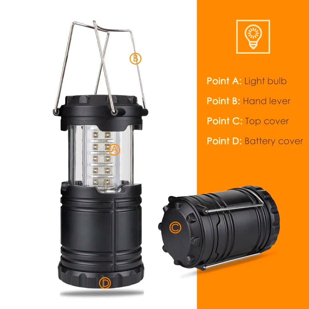 30LED Tent Lamp Waterproof Camping Light | Portable Emergency Lantern