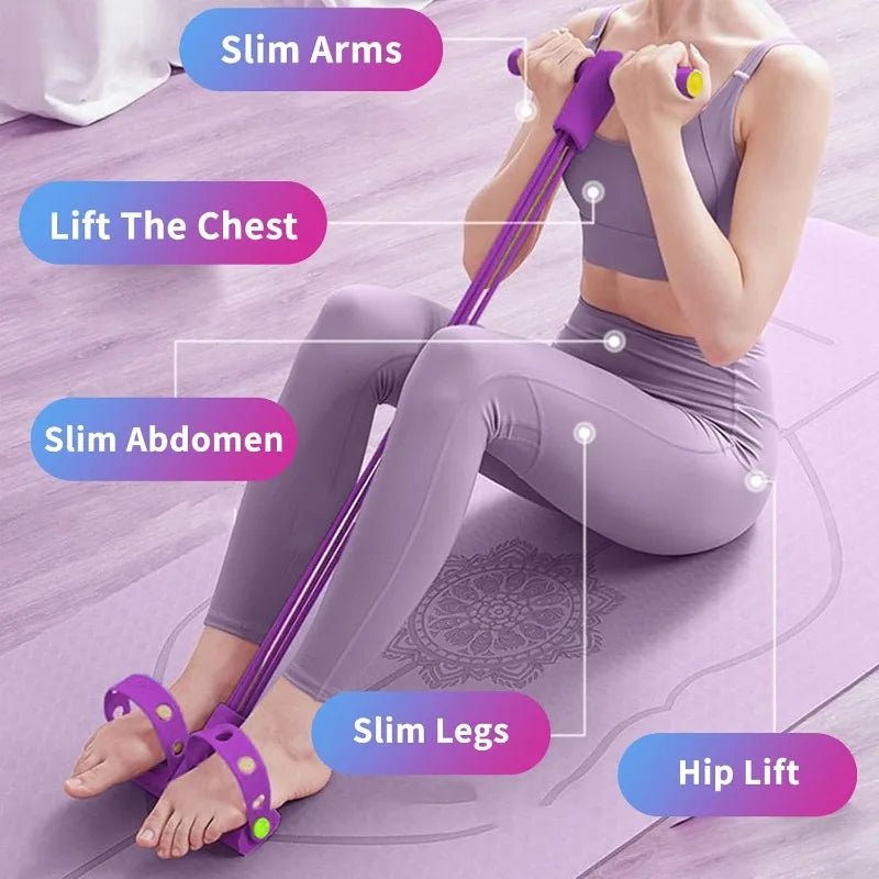 6-Tube Resistance Bands for Abs | Portable Sit-Up Assist for Home Gym