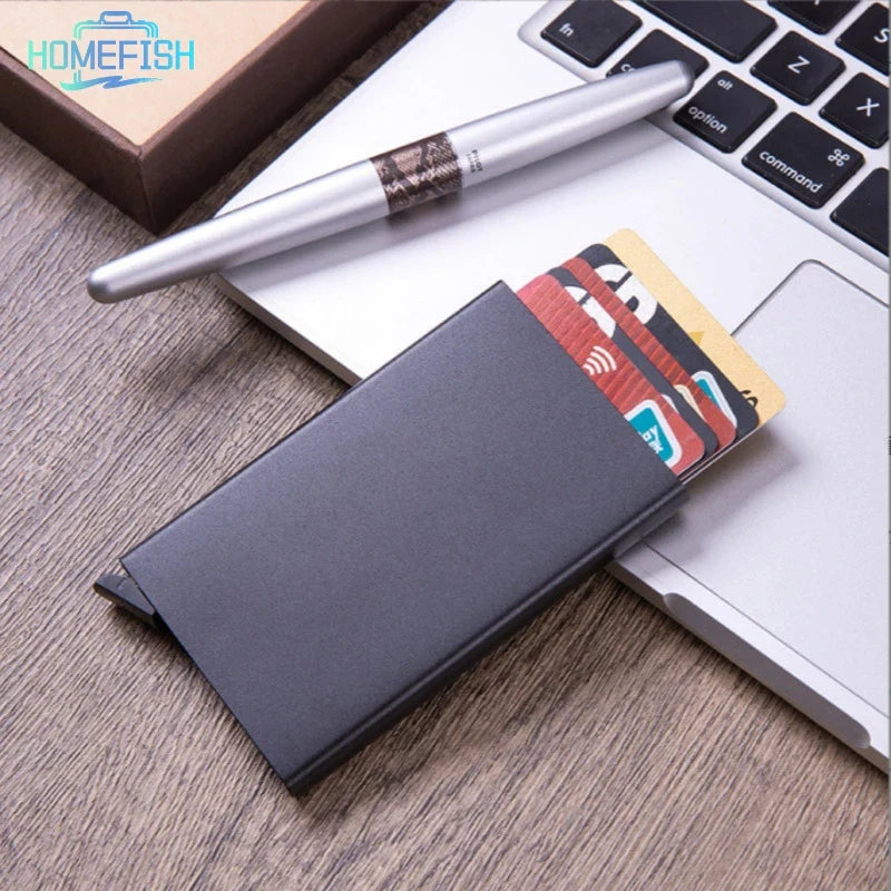HOMEFISH Smart Wallet Card Holder | Pop Up Minimalist RFID Wallet for Men and Women