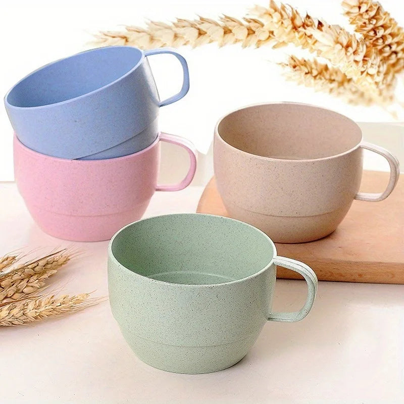 4pcs/set Multi-functional Minimalist Coffee Drink Cup | Portable Colorful Large Cup Set