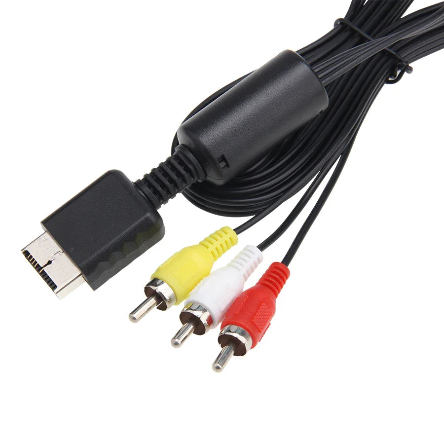 AV to RCA Composite Cable for PS2 PS3 | 6ft Replacement Cord