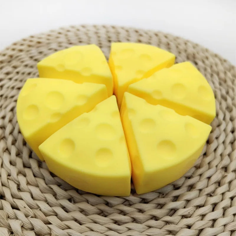 Adult Squeeze Toy Simulation Cheese | Soft Sticky Slow Rebound Decompression Fidget
