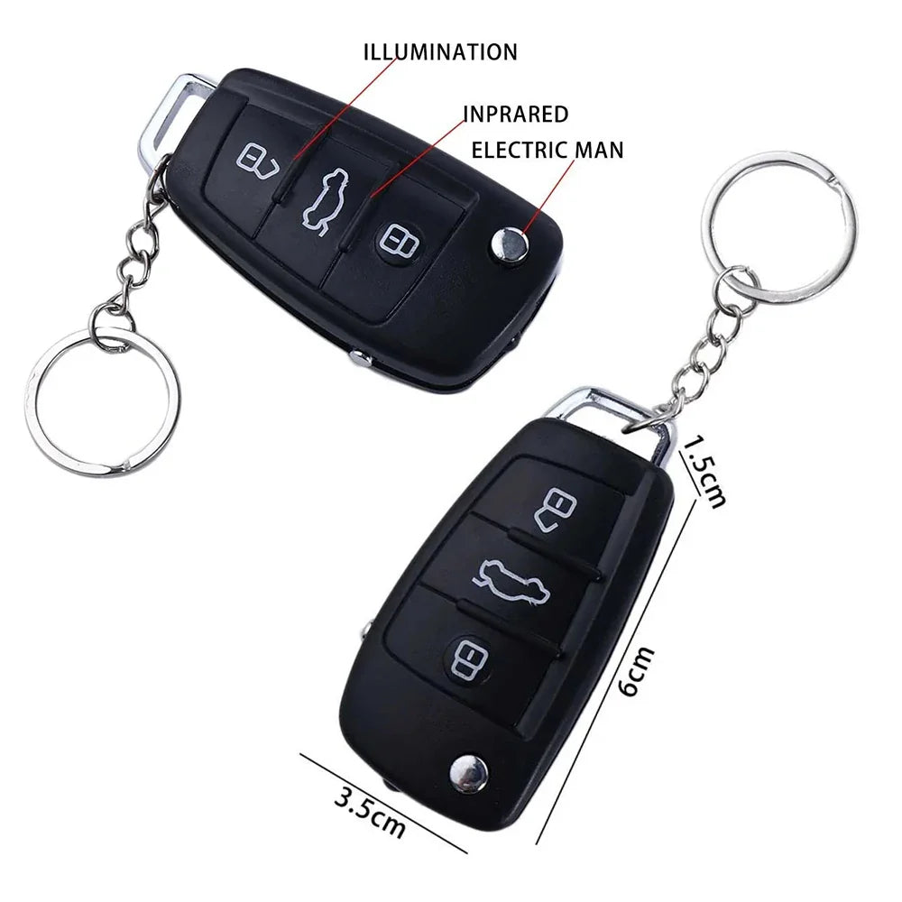 Black Electric Shock Car Key Prank Toy | Funny Trick Gag Gift for Kids and Adults