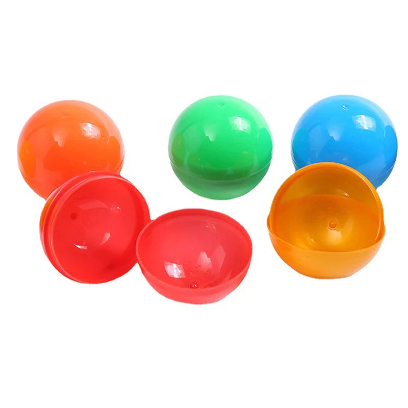 50 Clear Plastic Capsules for Party Favors and Vending Machines | 32mm