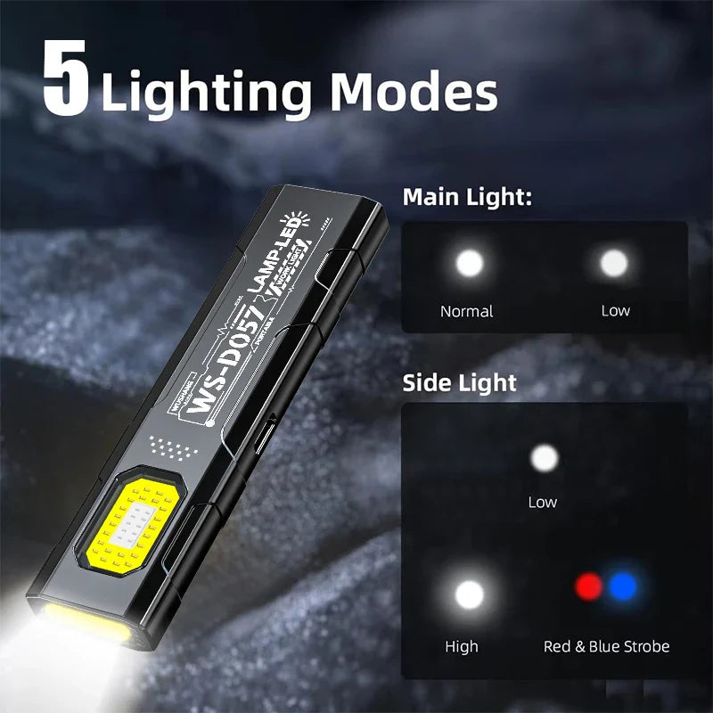LED Keychain Flashlight Rechargeable 550LM | Portable Mini Torch with Magnet