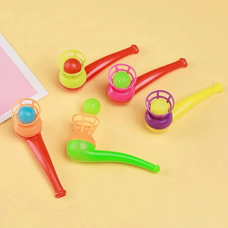 Suspended Blow Pipe Blow Ball Game | Children Balance Training Floating Ball Toy
