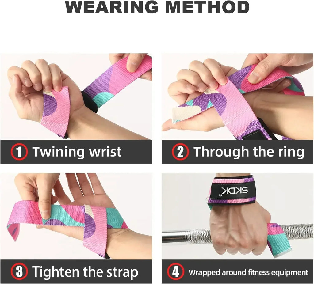Adjustable Weightlifting Wrist Straps | Non-Slip Gym Lifting Support Bands